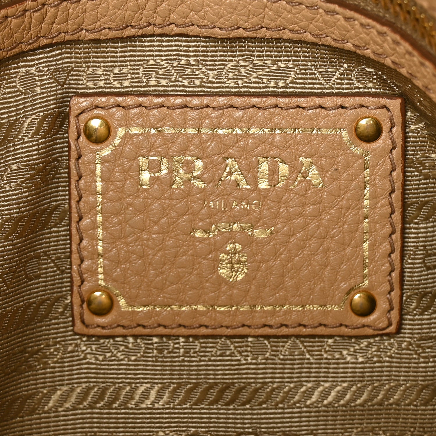 Prada Vitello Daino Top Handle Zip Tote Sughero 5 of 7