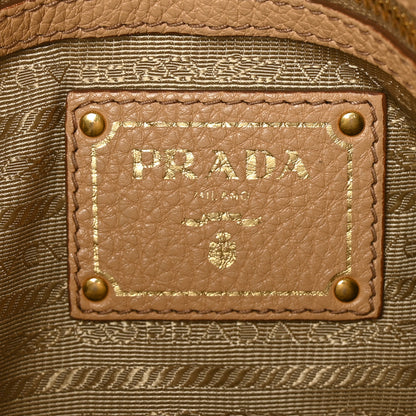 Prada Vitello Daino Top Handle Zip Tote Sughero 5 of 7