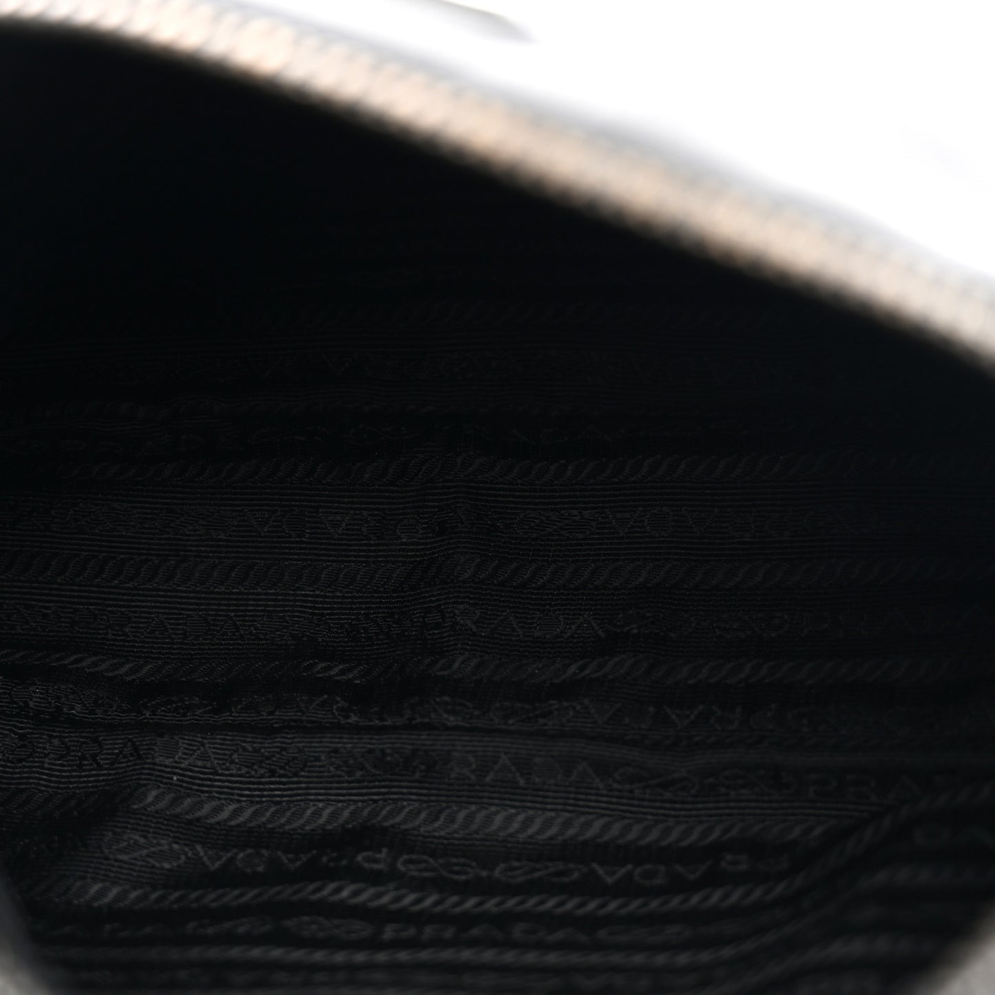 Re-Nylon Saffiano Pocket Zippered Shoulder Bag Black