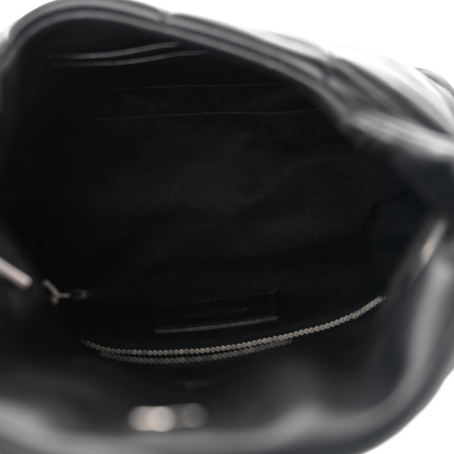 Saint Laurent Lambskin Quilted Toy Loulou Puffer Monogram Chain Satchel Black 5 of 12