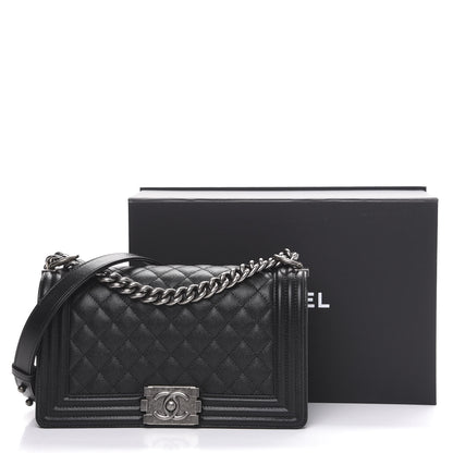 Chanel Caviar Quilted Medium Boy Flap Black 10 of 10