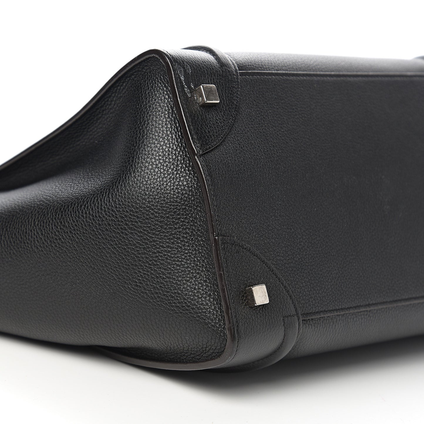 Drummed Calfskin Mini Luggage Black
