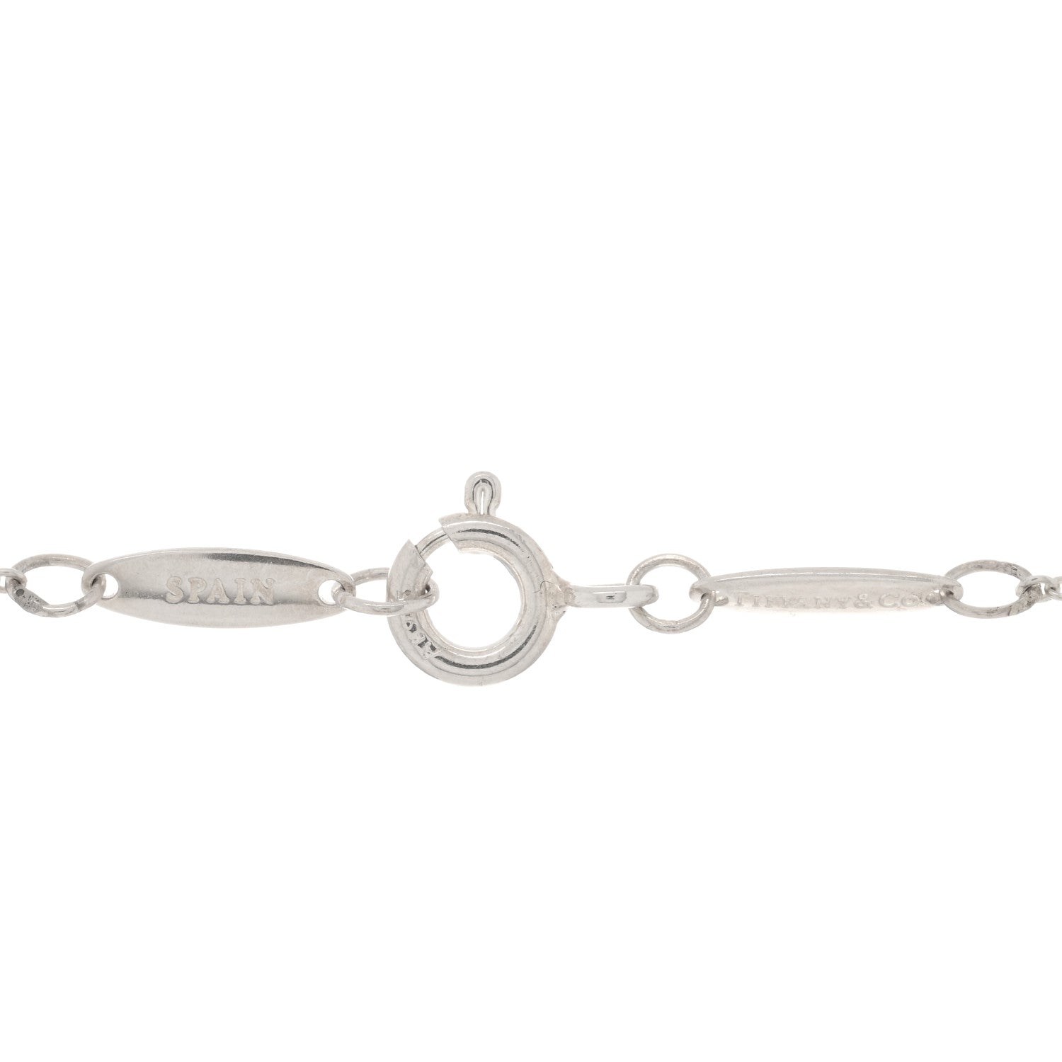 Tiffany Sterling Silver Diamond .07ct Elsa Peretti Diamonds by the Yard Pendant Necklace 3 of 3