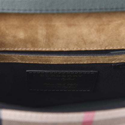 Burberry Derby Calfskin House Check Small Macken Crossbody Bag Dark Bottle Green 8 of 10
