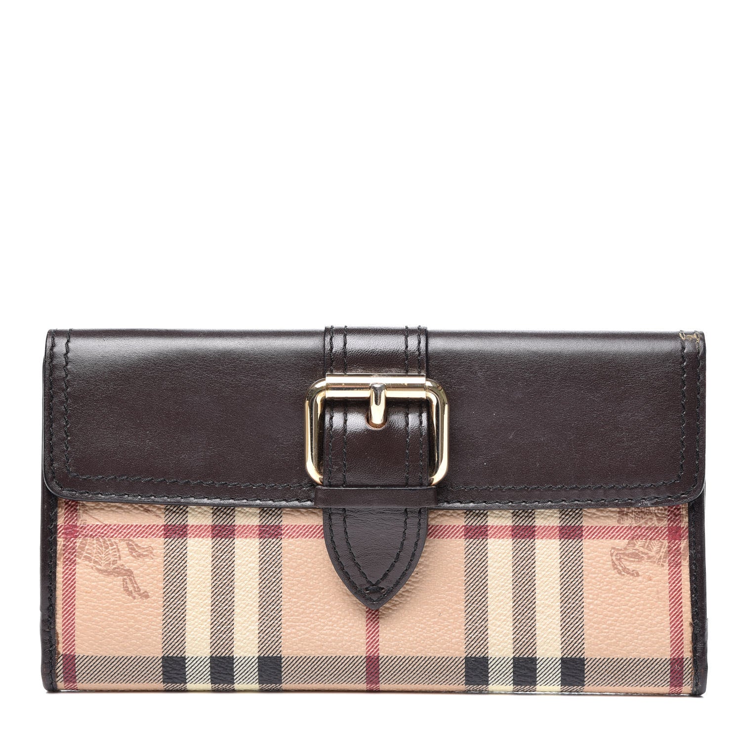 Burberry Haymarket Check Wallet Chocolate 1 of 14