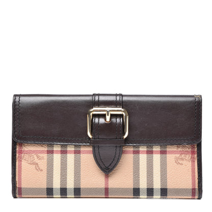 Burberry Haymarket Check Wallet Chocolate 1 of 14