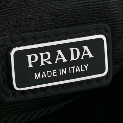 Prada Saffiano Cuir Triangle Logo Embossed Triangle Wristlet Black 6 of 12