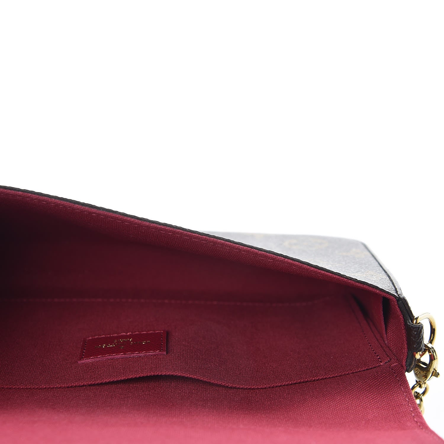 Louis Vuitton Monogram Pochette Felicie Chain Wallet Fuchsia 4 of 11