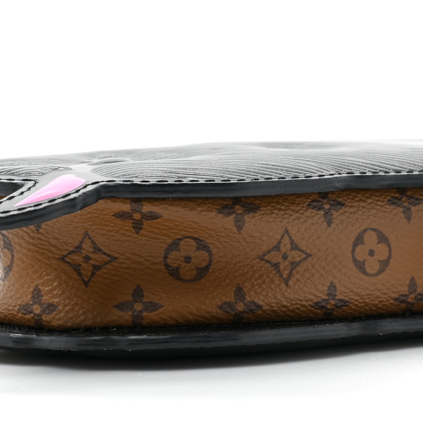 Epi Catogram Dog Face Clutch Black