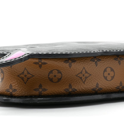 Louis Vuitton Epi Catogram Dog Face Clutch Black 7 of 8
