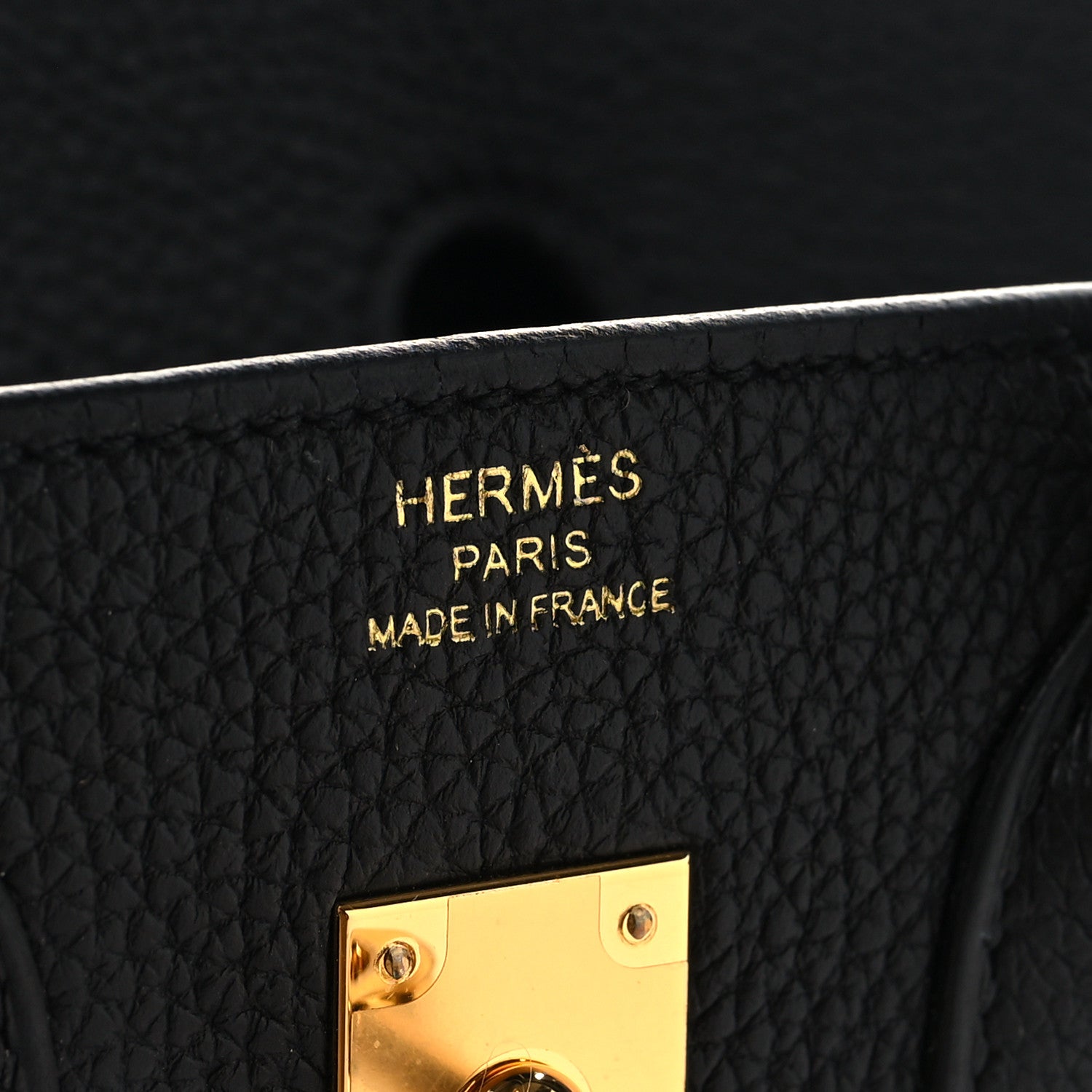 Hermes Togo Birkin 25 Black Black 6 of 12
