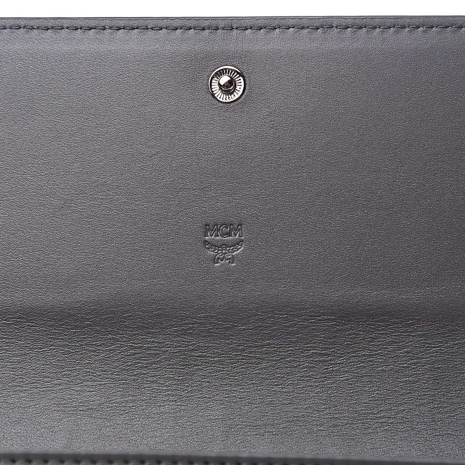 MCM Visetos Large Tri-Fold Flap Wallet Phantom Grey 6 of 6