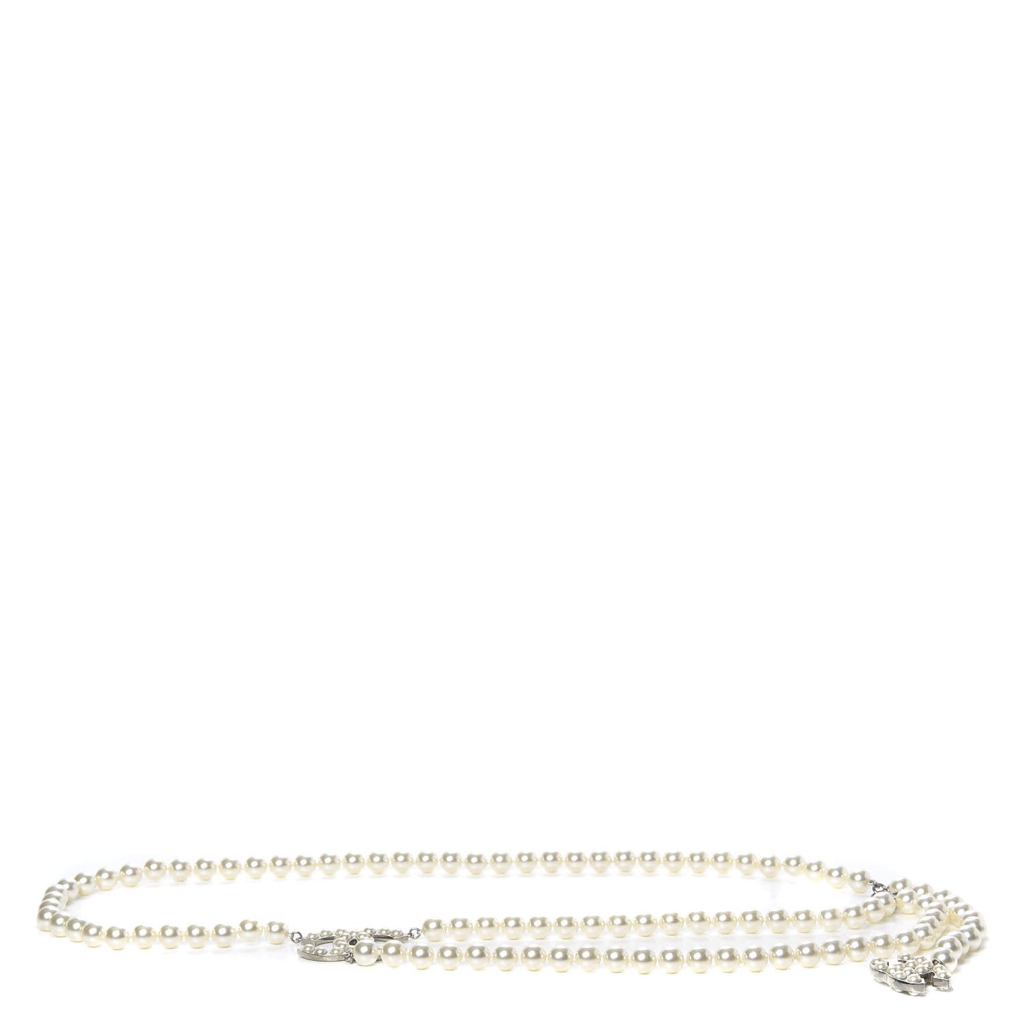 Pearl CC Double Strand Belt Silver