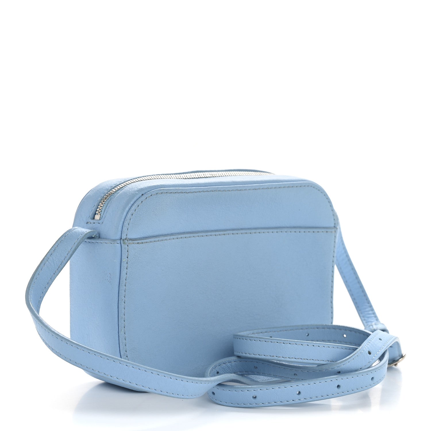 Balenciaga Calfskin XS Everyday Camera Bag Baby Blue Black 1768440