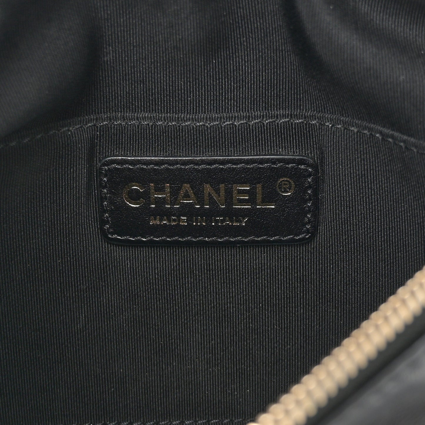 Lambskin Quilted Waist Bag Fanny Pack Black