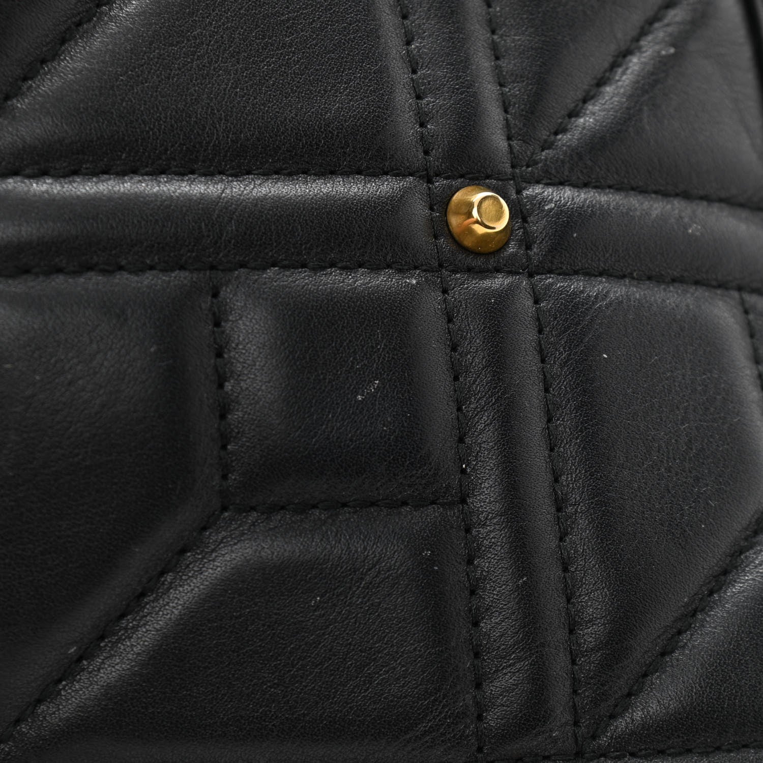 Gucci Calfskin Matelasse Studded Medium GG Marmont Shoulder Bag Black 13 of 15