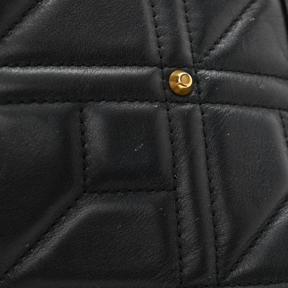 Gucci Calfskin Matelasse Studded Medium GG Marmont Shoulder Bag Black 13 of 15