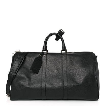 Louis Vuitton Taiga Keepall Bandouliere 45 Black 1 of 8