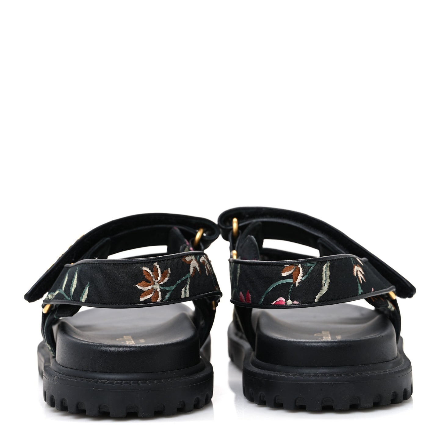 Technical Fabric Petites Fleurs Print Dioract Sandals 39.5 Black Multicolor