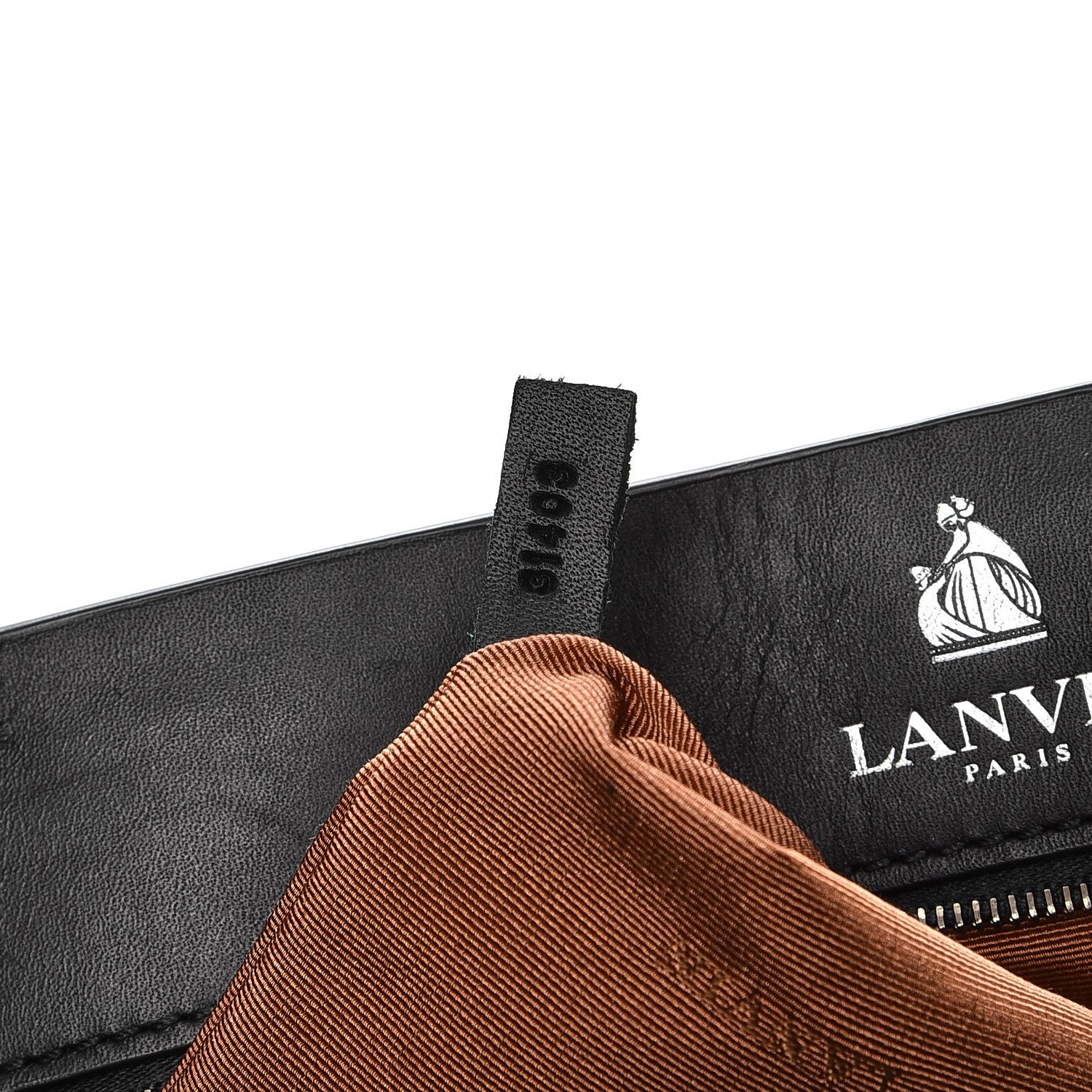 Lanvin Hammered Calfskin Large Happy Edgy Shoulder Bag Black 8 of 8