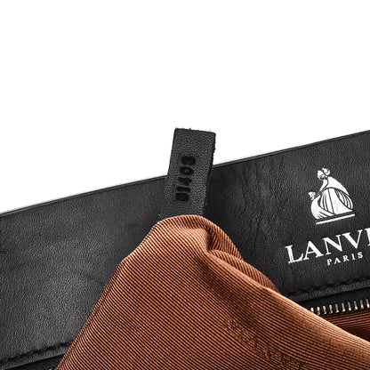 Lanvin Hammered Calfskin Large Happy Edgy Shoulder Bag Black 8 of 8