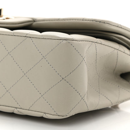 Chanel Lambskin Quilted Small Double Flap Grey 10 of 11