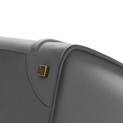 Celine Drummed Calfskin Mini Luggage Kohl 9 of 17