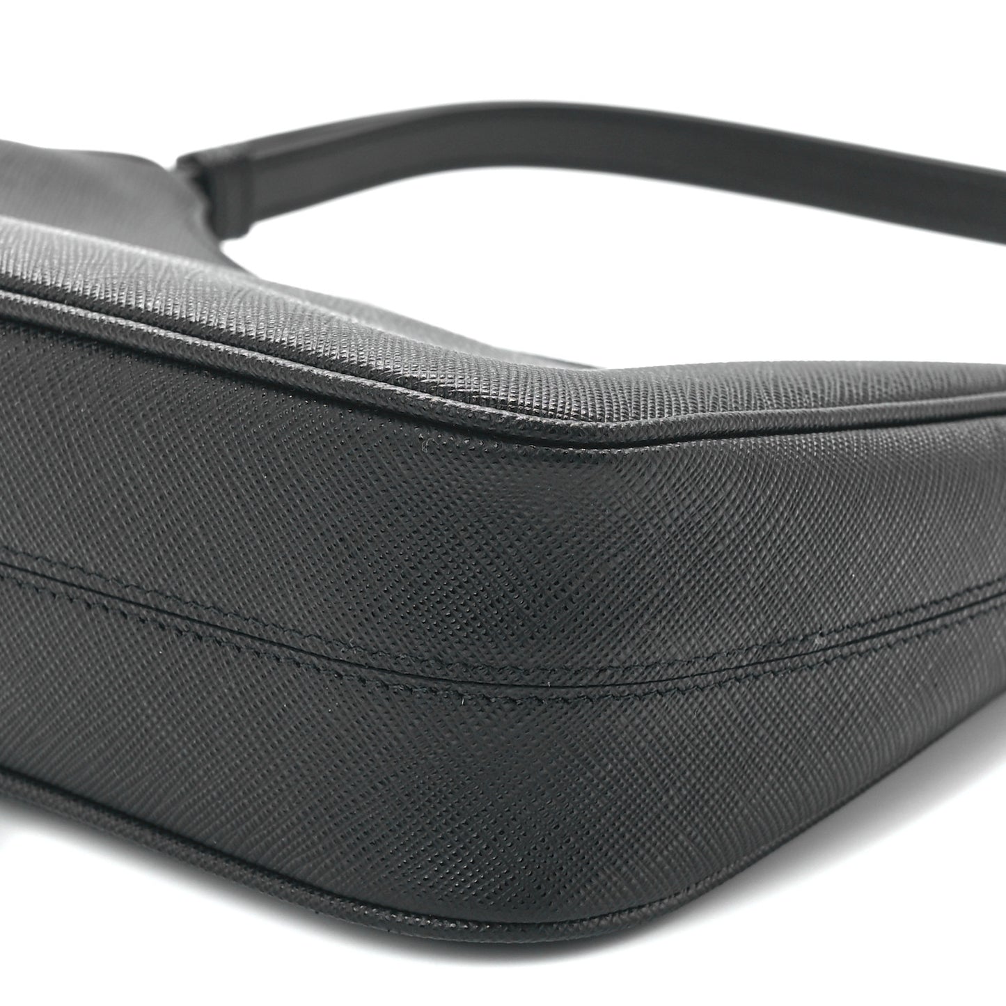 Saffiano Lux Mini Re-Edition Shoulder Bag Black