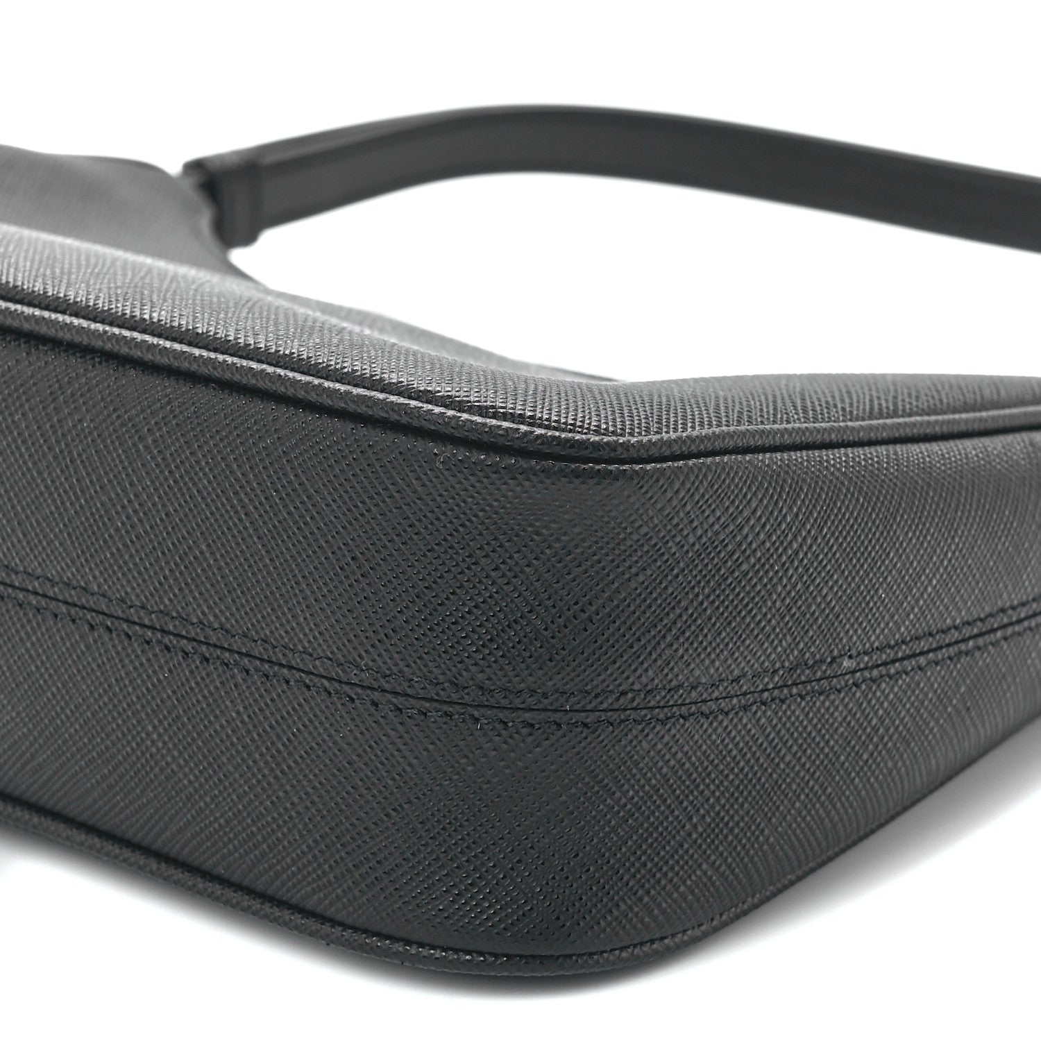 Prada Saffiano Lux Mini Re-Edition Shoulder Bag Black 12 of 13