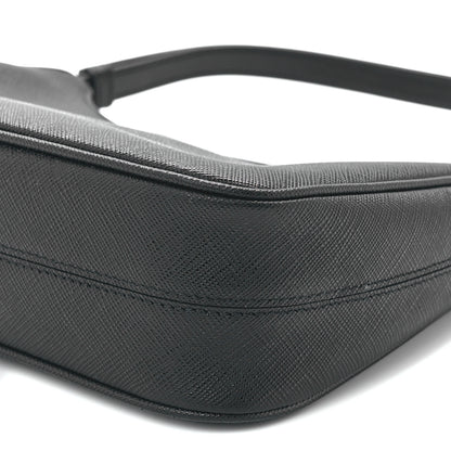 Prada Saffiano Lux Mini Re-Edition Shoulder Bag Black 12 of 13