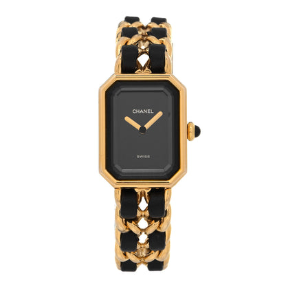 Chanel Stainless Steel Lambskin 20mm Chain Premiere Quartz Watch Gold M 1 of 4