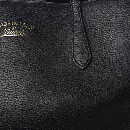 Gucci Pebbled Calfskin Medium Swing Tote Black 10 of 10