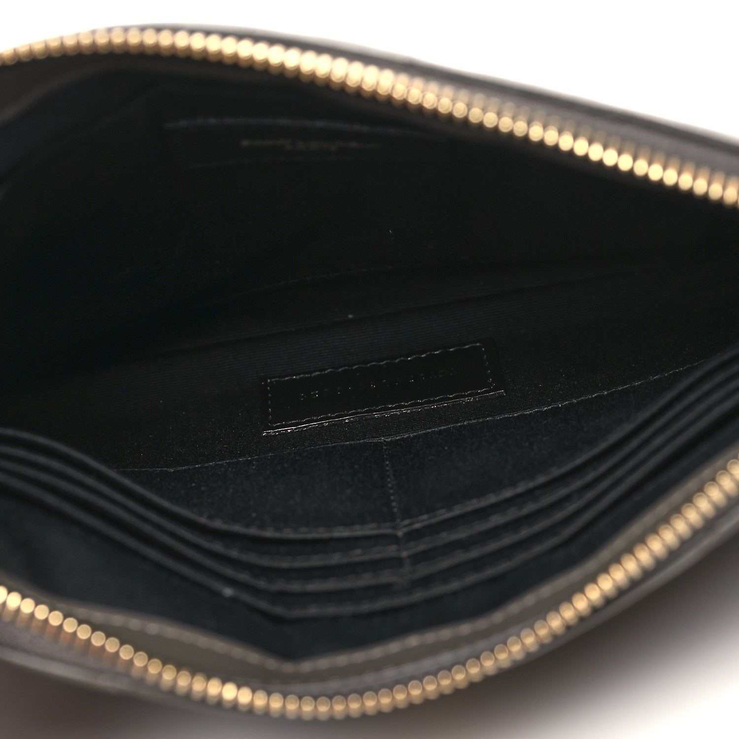 Saint Laurent Calfskin Matelasse Chevron Monogram A5 Wristlet Pebble 5 of 11