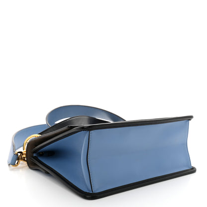 Fendi Vitello Century F is Fendi Bi-Color FF 1974 Embossed Kan I Shoulder Bag Blue 4 of 10