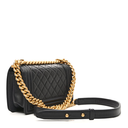 Chanel Calfskin Quilted Small Boy Flap Dark Grey 2 of 10