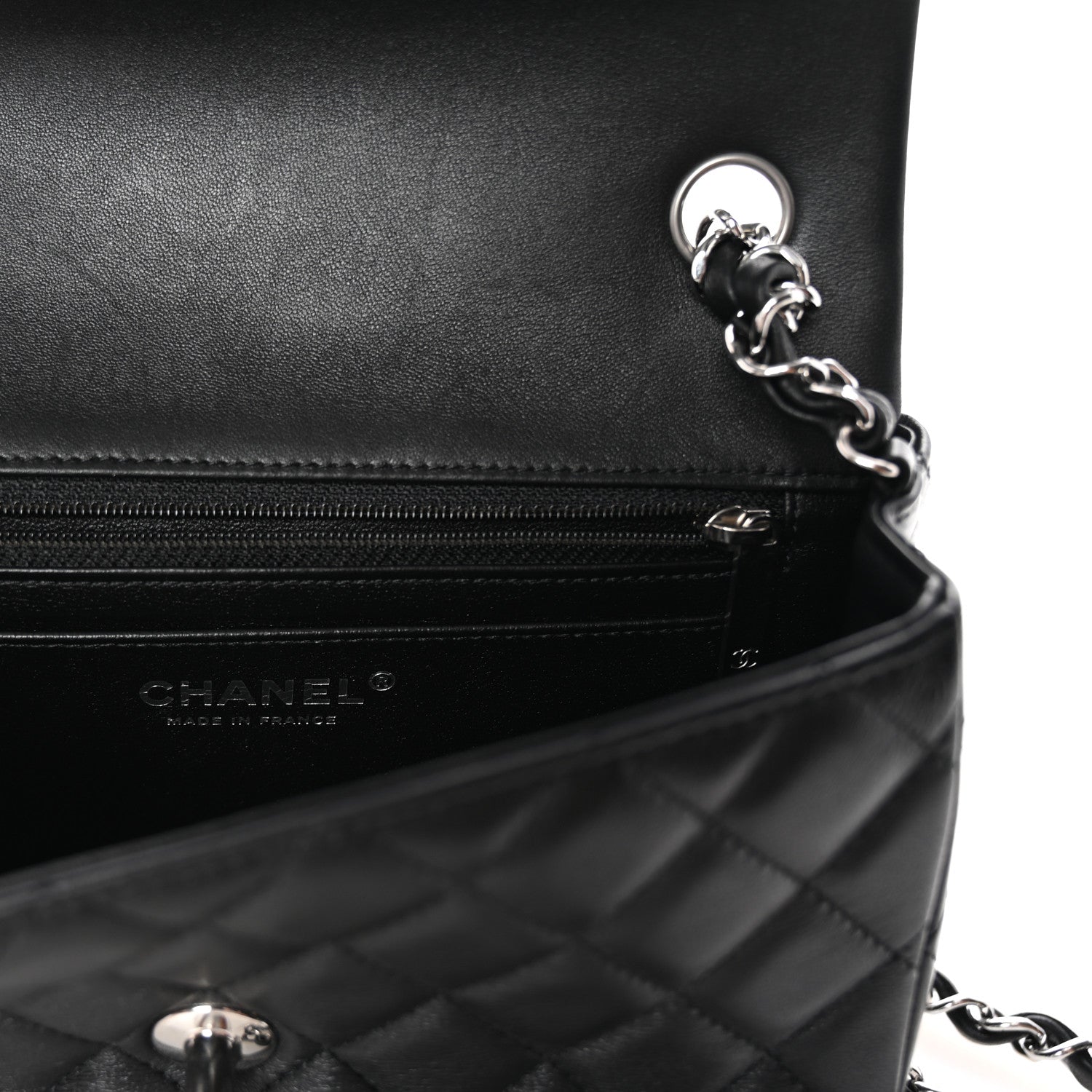 Chanel Lambskin Quilted Mini Rectangular Flap Black 6 of 10