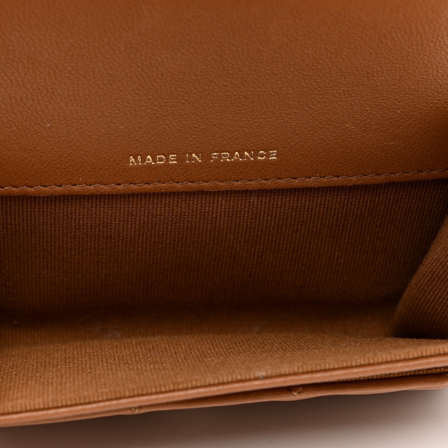 Chanel Lambskin Quilted Flap Card Holder Wallet Brown 5 of 10