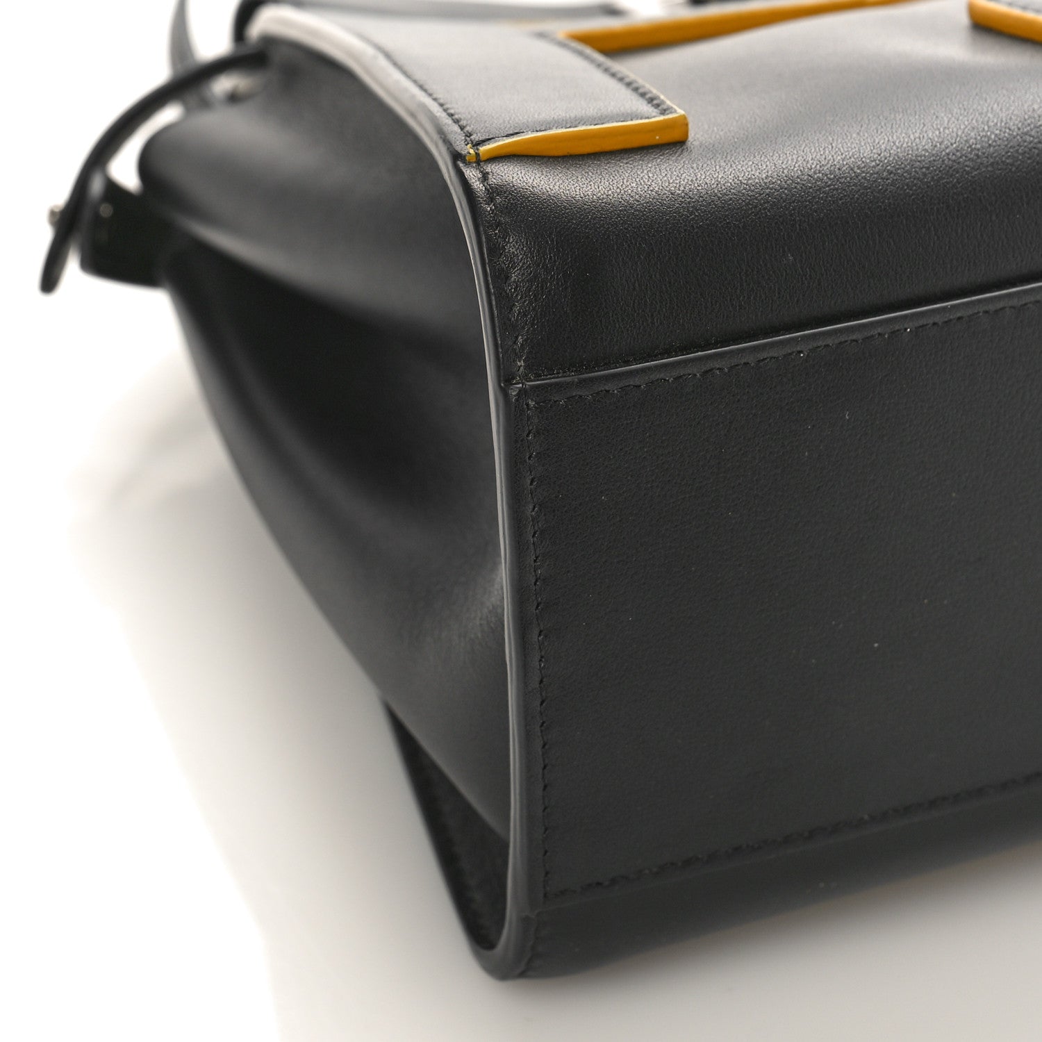 Fendi Nappa FF Mini Peekaboo Iconic Satchel Black Sunflower 7 of 8