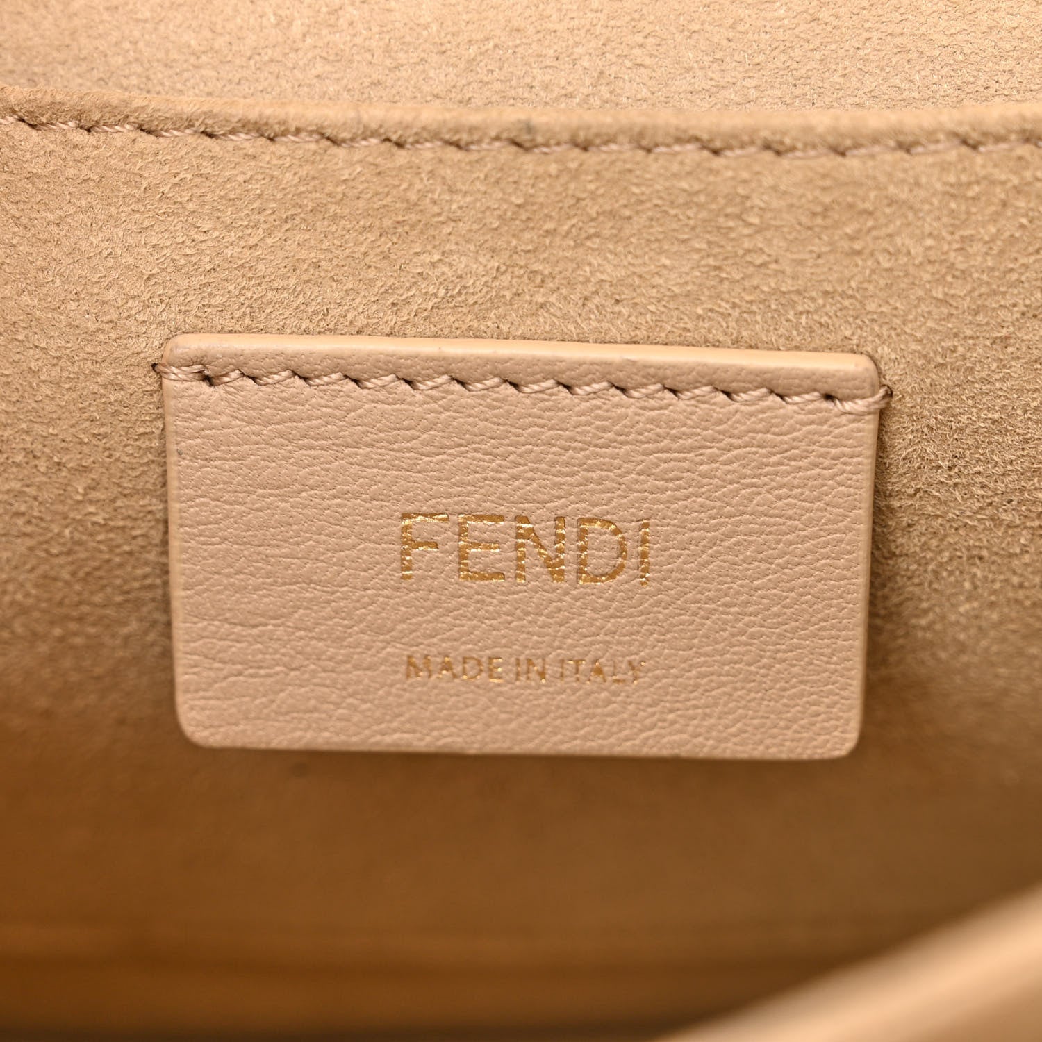 Fendi Vitello Liberty Bi-Color FF 1974 Embossed Chain Strap Kan U Shoulder Bag Black Maya 6 of 10