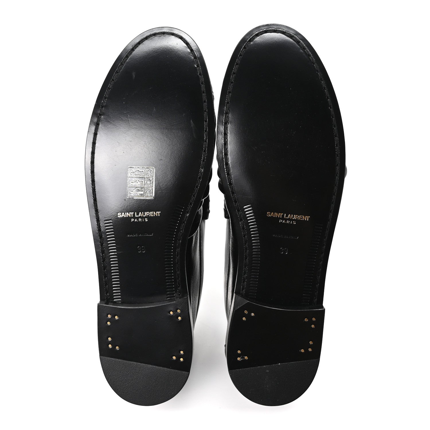 Saint Laurent Nappa Sugar Le Loafer 15 Penny Slippers 39 Black 6 of 9