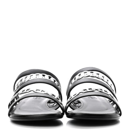 Hermes Nappa Amalfi Sandals 40 Black Gris Argente 2 of 8
