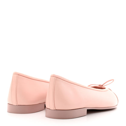 Chanel Lambskin Cap Toe CC Ballerina Flats 36.5 Light Pink Dark Pink 4 of 9