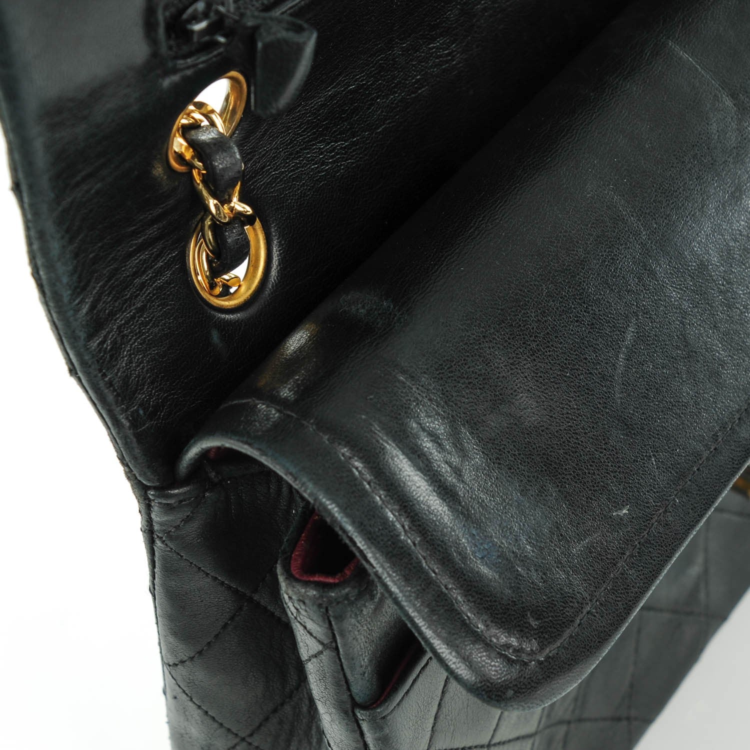 Chanel Lambskin Quilted Medium Double Flap Black 7 of 11