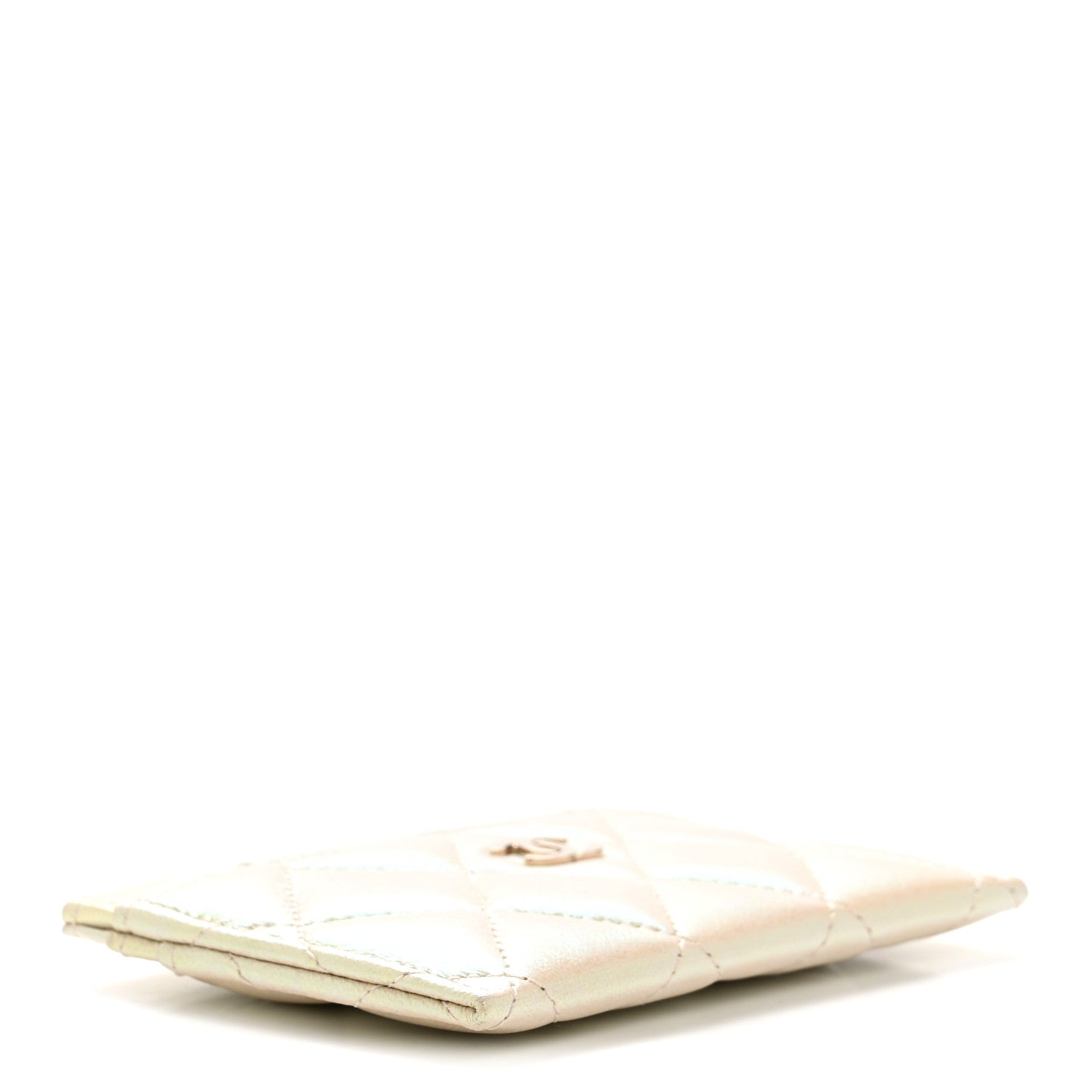 Chanel Iridescent Lambskin Quilted Card Holder Ivory 4 of 9