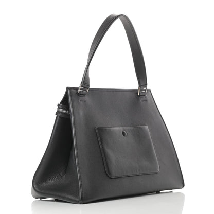 Celine Supple Calfskin Medium Edge Shoulder Bag Black 3 of 12