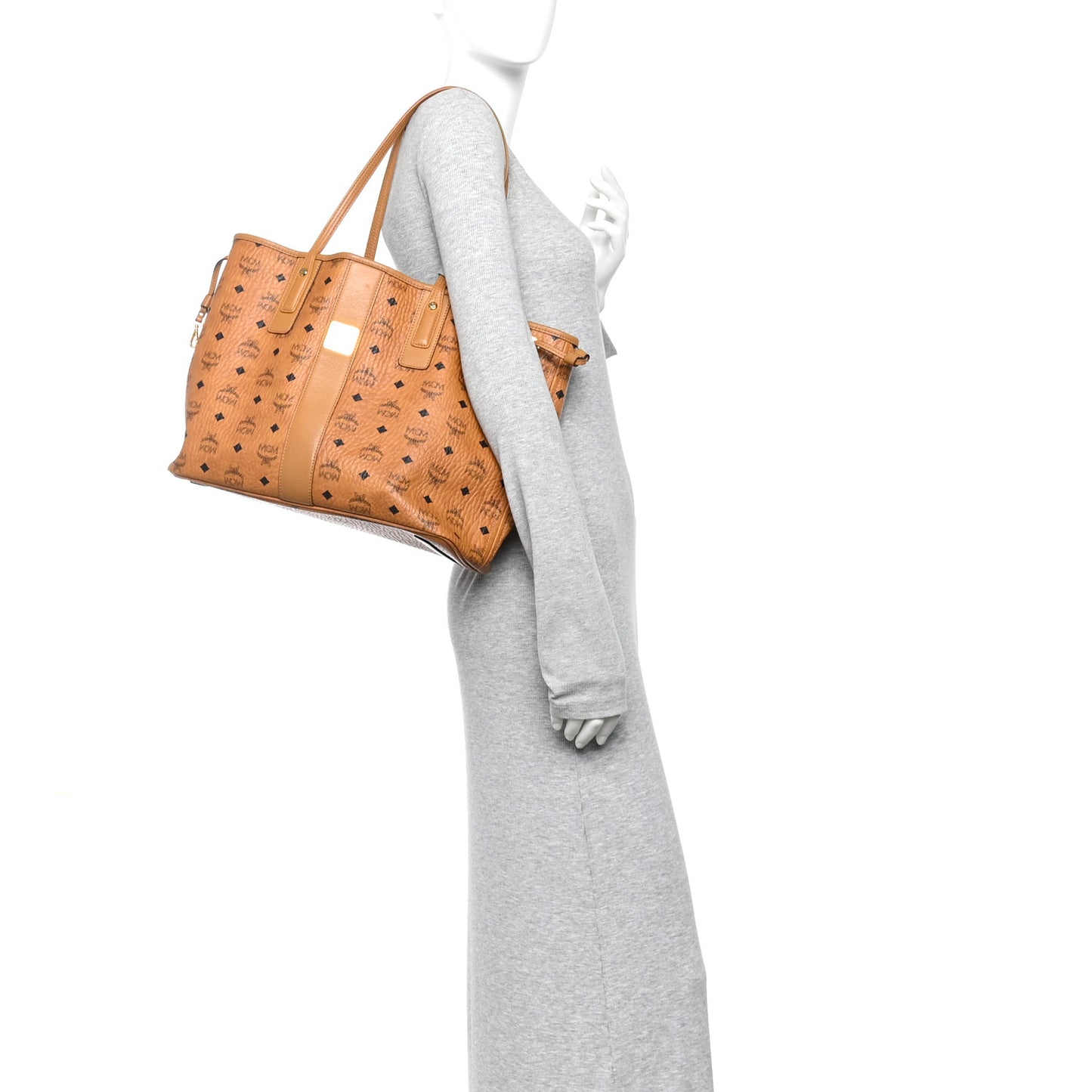 Visetos Medium Liz Reversible Shopper Tote Cognac