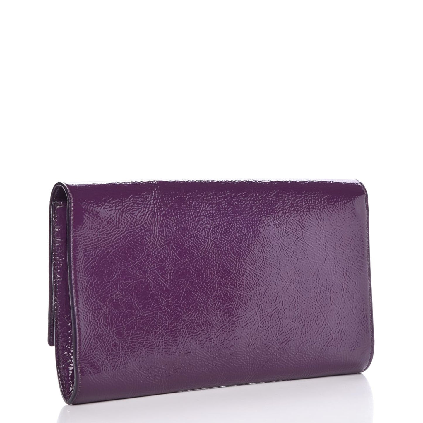 Textured Patent Monogram Large Belle De Jour Clutch Purple