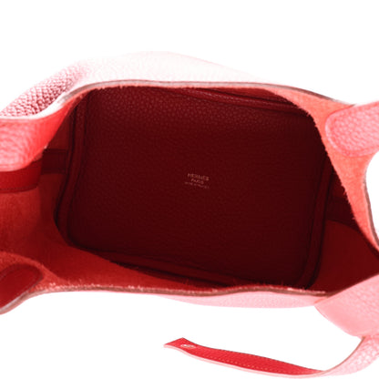 Hermes Taurillon Clemence Picotin Lock 18 PM Rouge Garance 5 of 10