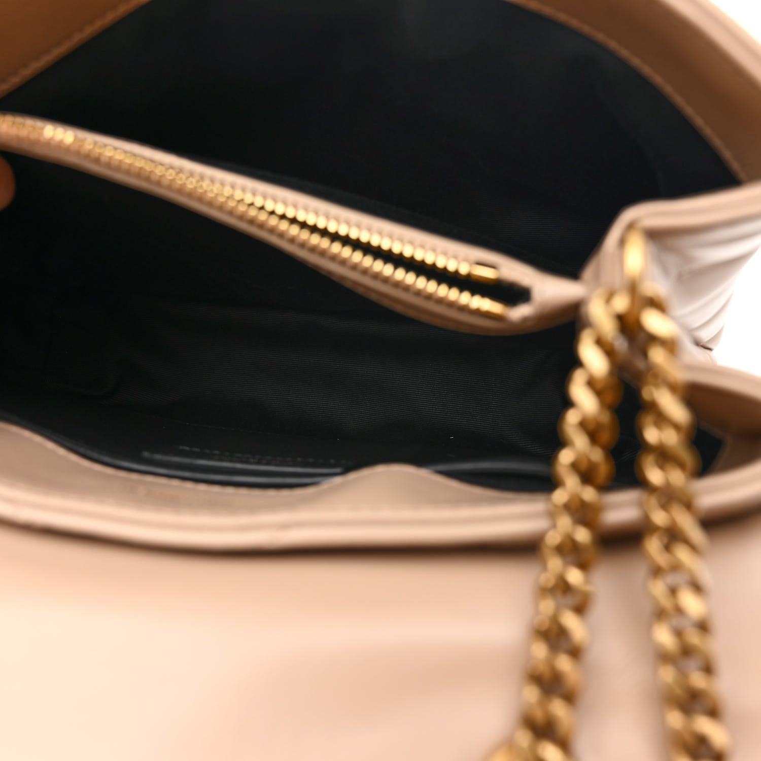 Saint Laurent Calfskin Y Quilted Monogram Small Loulou Chain Satchel Dark Beige 6 of 15