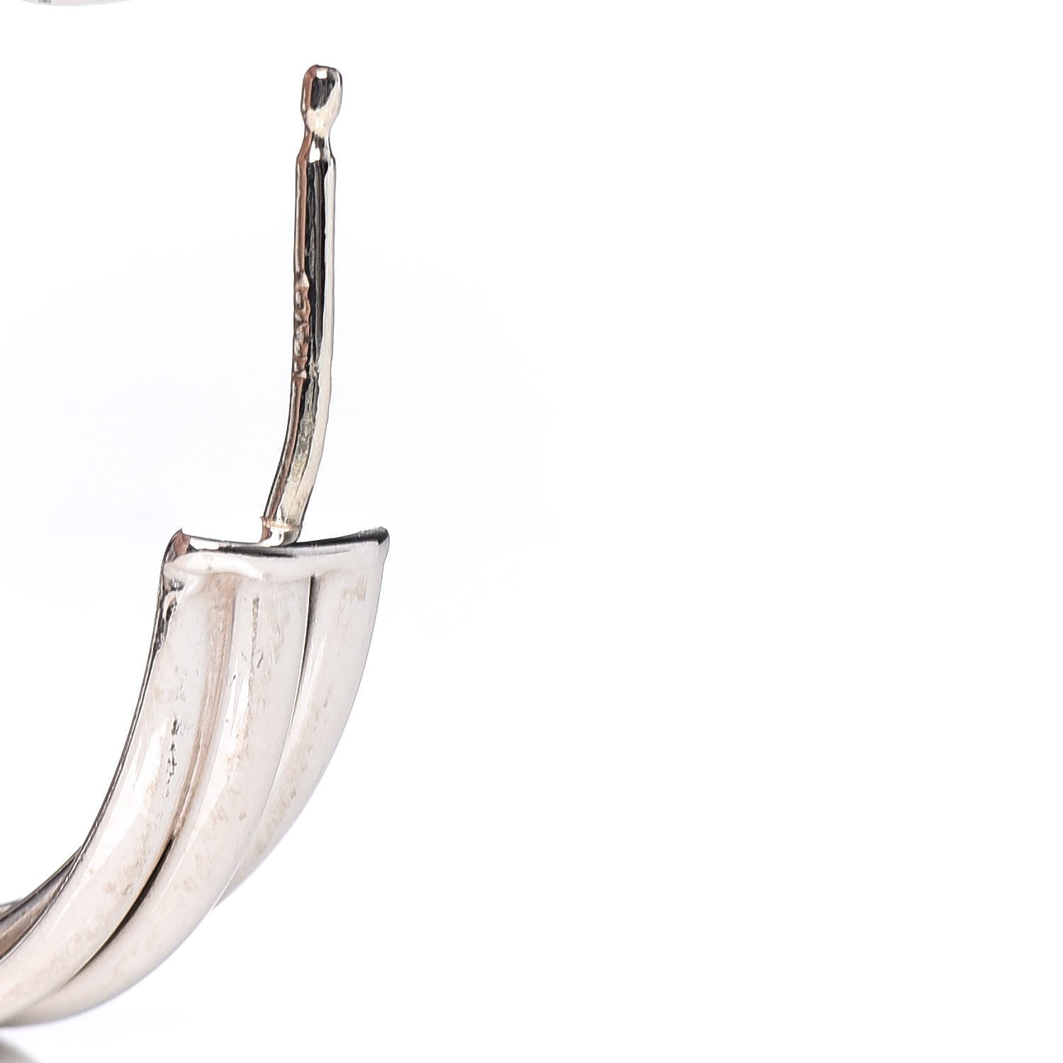 Tiffany Sterling Silver Melody Hoop Earrings 6 of 9